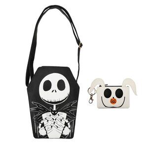 Nightmare Before Christmas Jack Skellington Purse with Zero ID Card Wallet